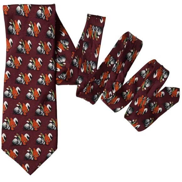 SEGA Sonic the Hedgehog Neck Tie Burgundy Orange Necktie 59x3.5" Novelty - Picture 5 of 6